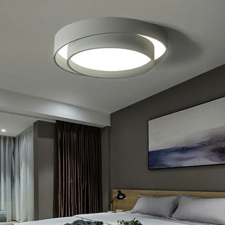 Bedroom Two-Layer Round LED Flush Mount Ceiling Light Zawala Image - 10