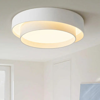 Bedroom Two-Layer Round LED Flush Mount Ceiling Light Zawala Image - 12