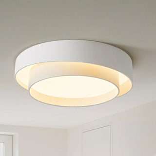 Bedroom Two-Layer Round LED Flush Mount Ceiling Light Zawala Image - 13