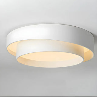 Bedroom Two-Layer Round LED Flush Mount Ceiling Light Zawala Image - 14