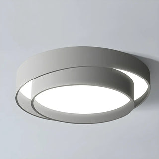 Bedroom Two-Layer Round LED Flush Mount Ceiling Light Zawala Image - 15