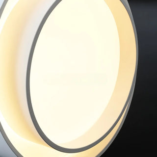 Bedroom Two-Layer Round LED Flush Mount Ceiling Light Zawala Image - 17