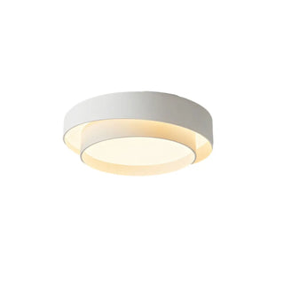 Bedroom Two-Layer Round LED Flush Mount Ceiling Light Zawala Image - 20