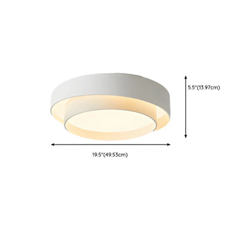 Bedroom Two-Layer Round LED Flush Mount Ceiling Light Zawala Image - 22