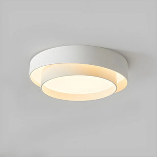 Bedroom Two-Layer Round LED Flush Mount Ceiling Light Zawala Image - 7
