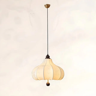 ZOWALA - Fabric Wood Lantern White Adjustable Living Room Chandelier Image - 6