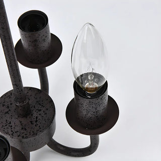 Wood Candle Orb 4-Light Dining Farmhouse Chandelier Image - 8