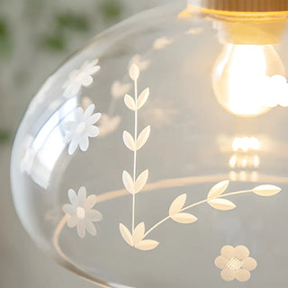 ZOWALA - Wood Color 2-Light Clear Glass Island Light Image - 6