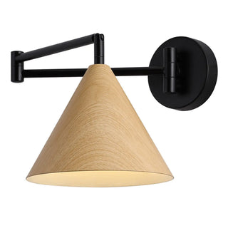 Adjustable Black Cone Metal Swing Arm Wall Sconce Zawala Image - 5