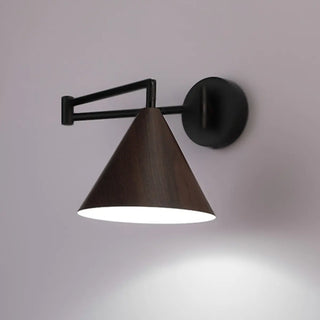 Adjustable Black Cone Metal Swing Arm Wall Sconce Zawala Image - 6