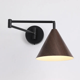 Adjustable Black Cone Metal Swing Arm Wall Sconce Zawala Image - 9