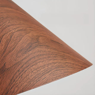 ZOWALA - Minimalist Cone Iron Dining Room Walnut Pendant Light Image - 16