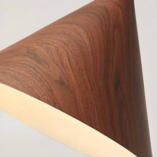 ZOWALA - Minimalist Cone Iron Dining Room Walnut Pendant Light Image - 17