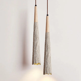 ZOWALA - Organic Cone Concrete Grey Small Adjustable Pendant Light Image - 2