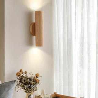 ZOWALA - Modern Wood Cylinder Wall Light Image - 1