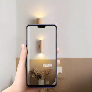 ZOWALA - Modern Wood Cylinder Wall Light Image - 15