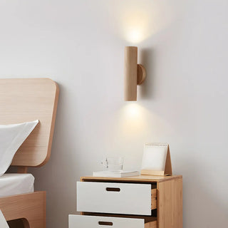 ZOWALA - Modern Wood Cylinder Wall Light Image - 2