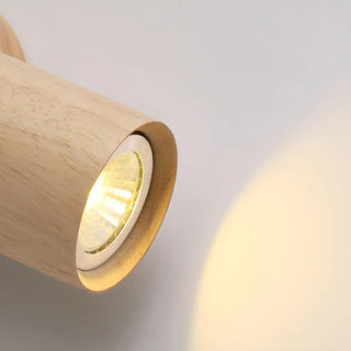 ZOWALA - Modern Wood Cylinder Wall Light Image - 5