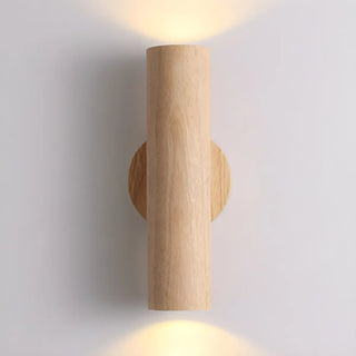 ZOWALA - Modern Wood Cylinder Wall Light Image - 7