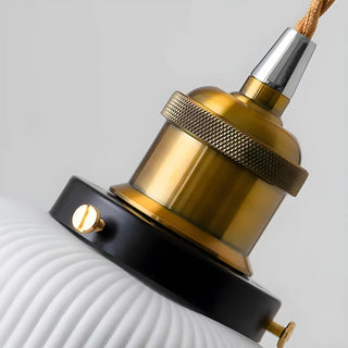 ZOWALA - Japanese Swing Arm Cylinder Wood Ceramic White Wall Sconce Image - 12