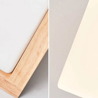 Frosted Glass Rectangular Bedside Wood Wall Sconce Zawala Image - 12