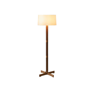 Minimalist Fabric Cylinder Shade Wooden Floor Lamp Zawala Image - 8
