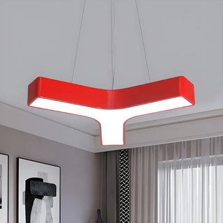 Y-Shape Acrylic Kids Room Red Medium LED Chandelier Zawala Image - 1