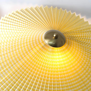 Unique Pleated Fabric Umbrella Curved Arm Table Lamp Zawala Image - 8