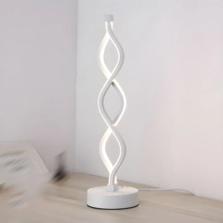 Creative Twisted Linear LED Modern Bedroom Table Lamp Zawala Image - 3