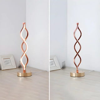 Creative Twisted Linear LED Modern Bedroom Table Lamp Zawala Image - 6