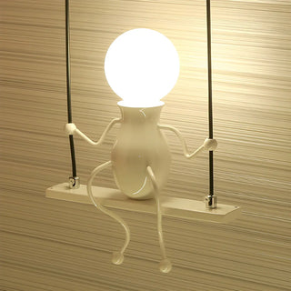 Swing Figure Metal Kids Room Black Mini Chandelier Zawala Image - 11