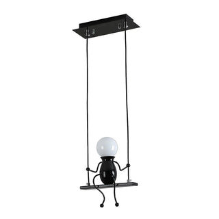 Swing Figure Metal Kids Room Black Mini Chandelier Zawala Image - 13