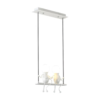 Swing Figure Metal Kids Room Black Mini Chandelier Zawala Image - 15