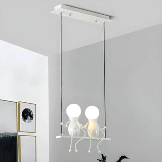Swing Figure Metal Kids Room Black Mini Chandelier Zawala Image - 2