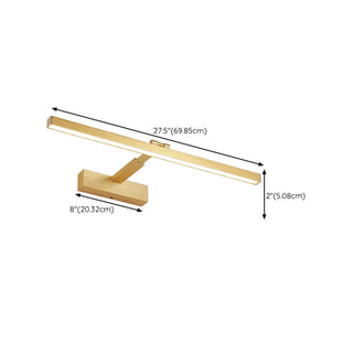 Gold Finish Adjustable Rectangle Metal Vanity Light Zawala Image - 12