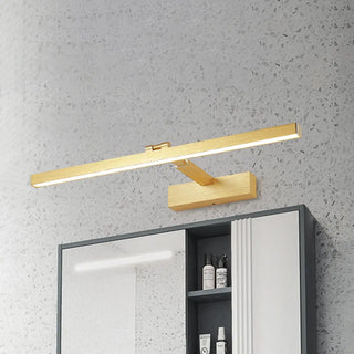 Gold Finish Adjustable Rectangle Metal Vanity Light Zawala Image - 4