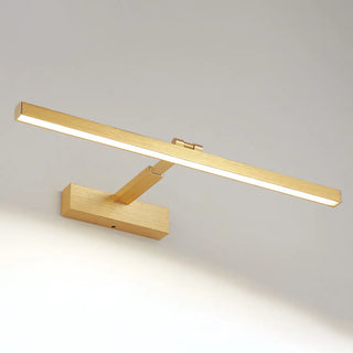 Gold Finish Adjustable Rectangle Metal Vanity Light Zawala Image - 5