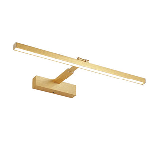 Gold Finish Adjustable Rectangle Metal Vanity Light Zawala Image - 6