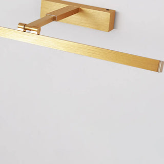 Gold Finish Adjustable Rectangle Metal Vanity Light Zawala Image - 8