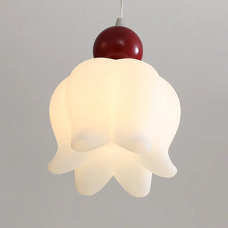ZOWALA -White Resin Flower 3-Light Red Accent Island Light Image - 15