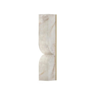 Contemporary Alabaster Curved Geometric White Wall Lamp Zawala Image - 6
